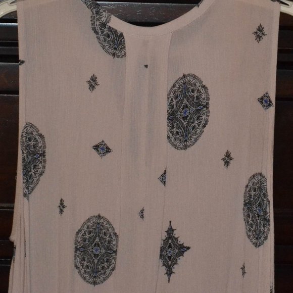 FREE PEOPLE Tree Swing Tunic Top Mini Dress Cream - Picture 6 of 6